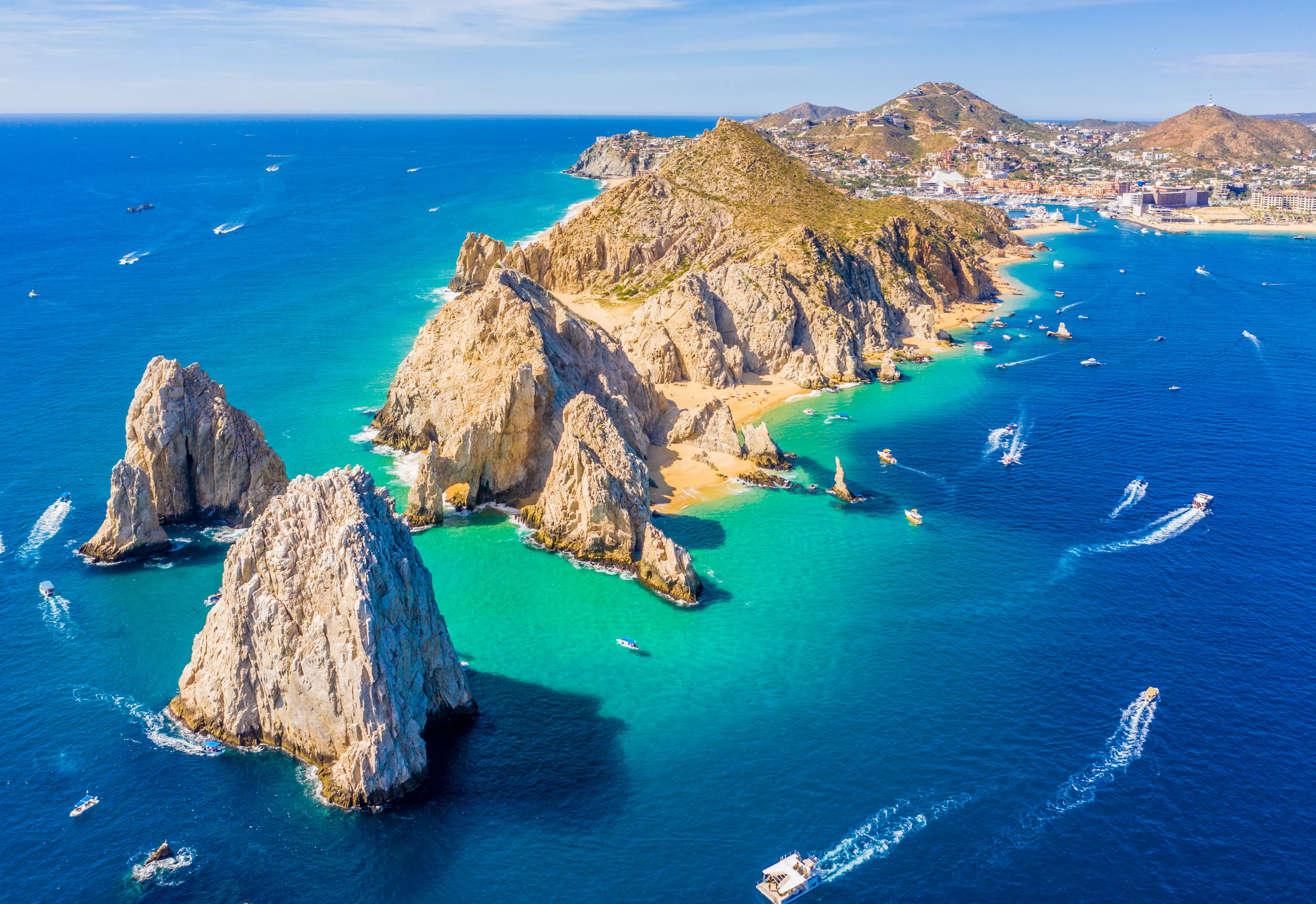 Aerial view of the Arch at the tip of the Baja California peninsula