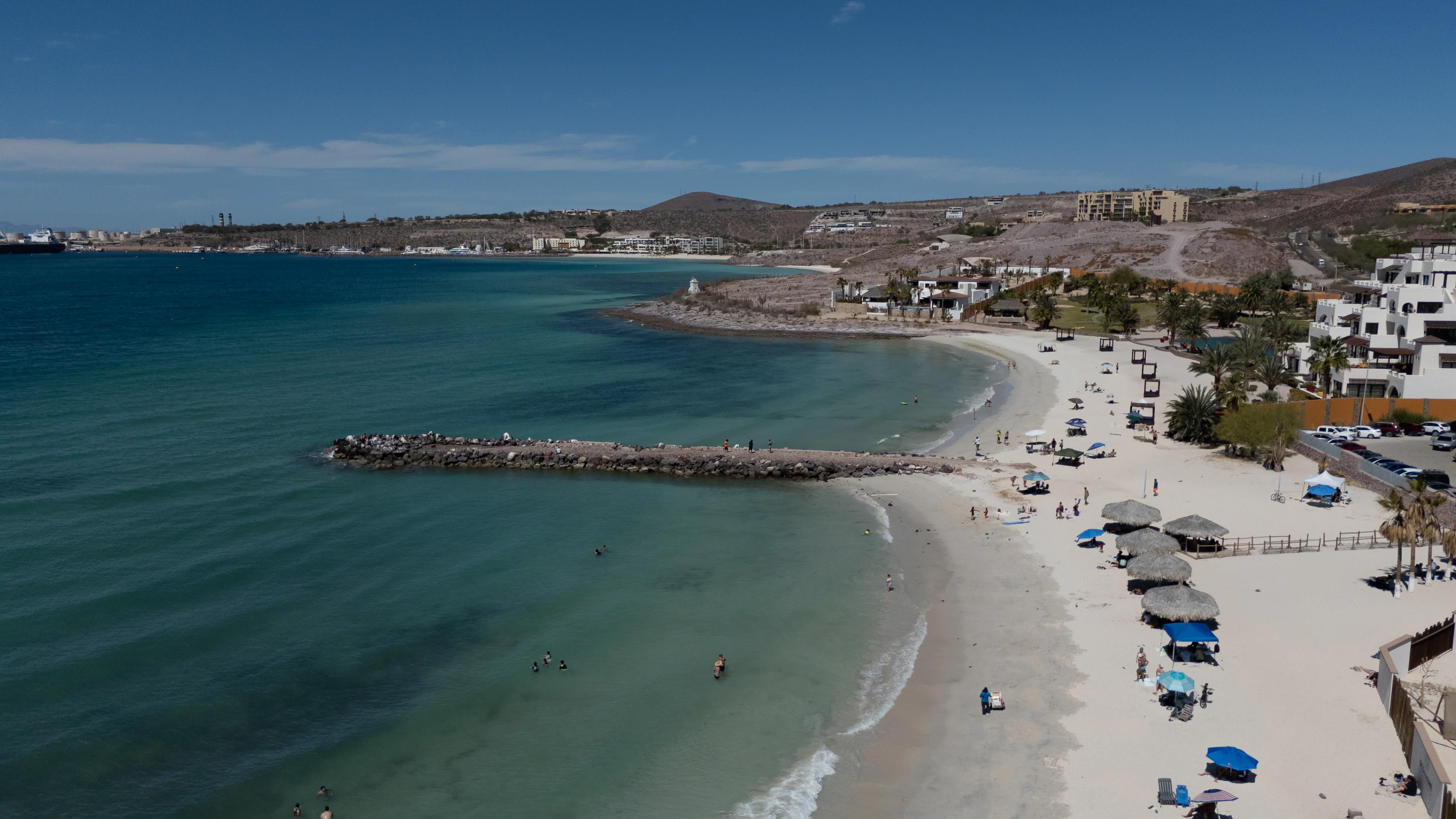 Playa El Caimancito aerial La Paz